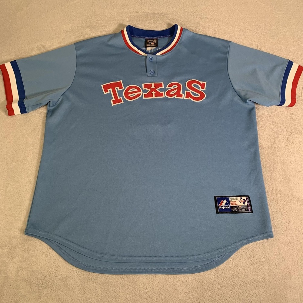 Texas Rangers Jersey Mens XL Blue MLB Stitched Majestic Throwback Yu Darvish 11